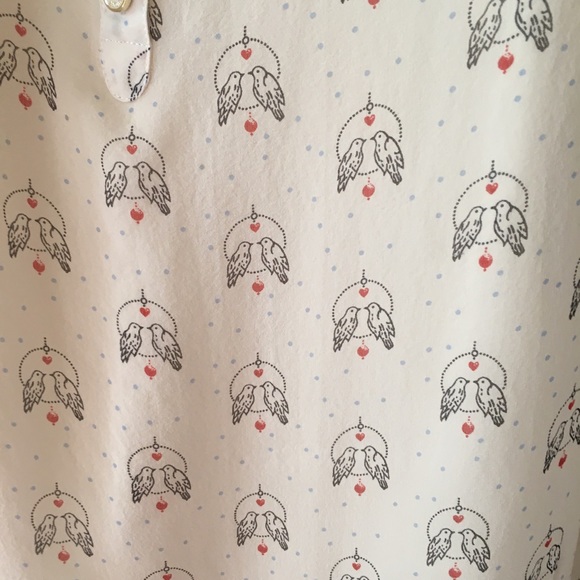 NWT 100% Silk Juicy Couture Angel Lovebirds Dress - Picture 3 of 13